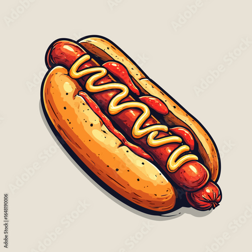 Very Delicious Hotdog design very cool