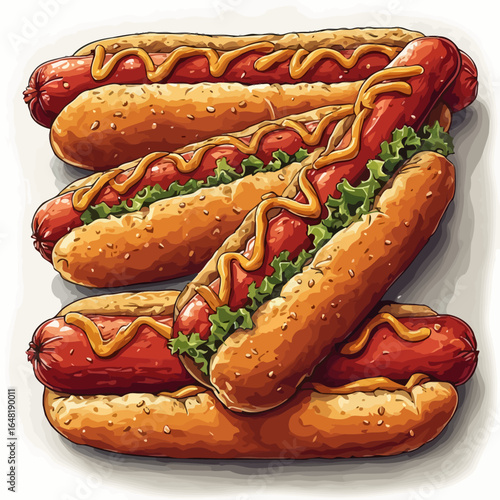 Very Delicious Hotdog design very cool