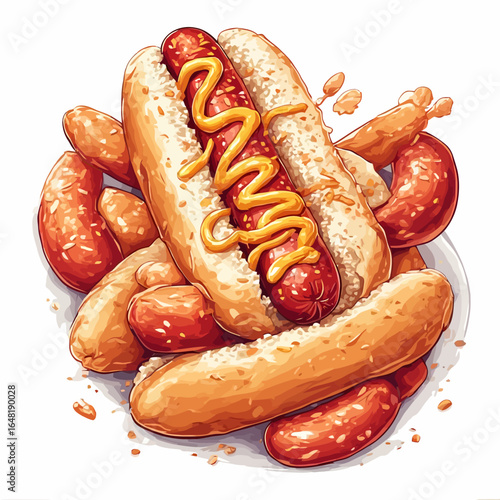 Very Delicious Hotdog design very cool