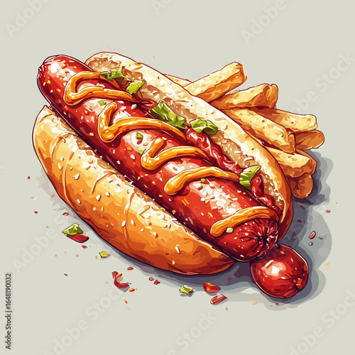Very Delicious Hotdog design very cool