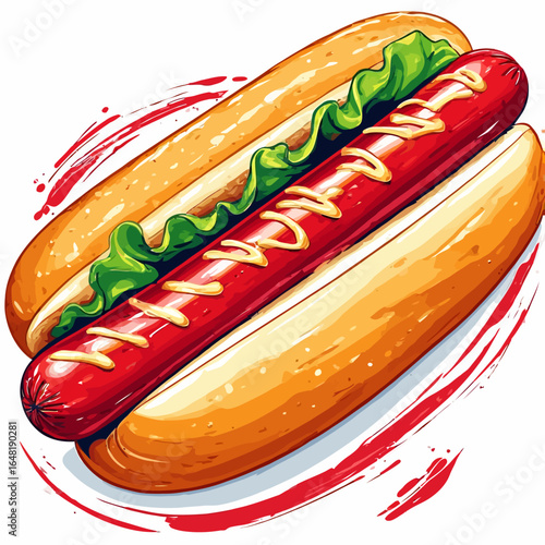 Very Delicious Hotdog design very cool