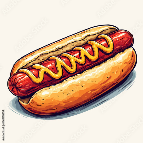 Very Delicious Hotdog design very cool