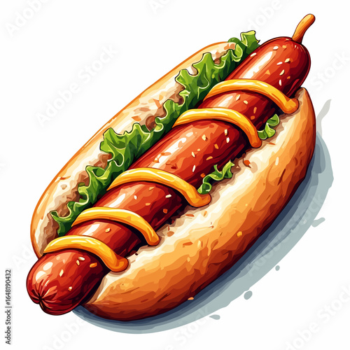 Very Delicious Hotdog design very cool