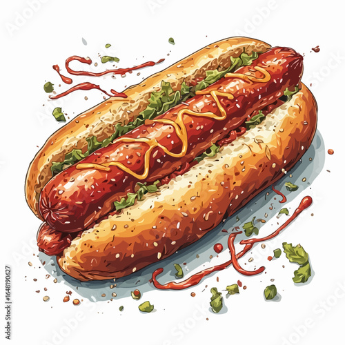 Very Delicious Hotdog design very cool