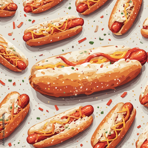 Very Delicious Hotdog design very cool