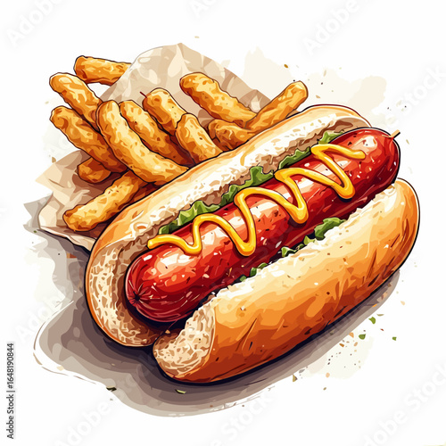 Very Delicious Hotdog design very cool