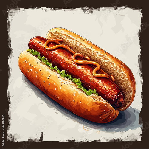 Very Delicious Hotdog design very cool