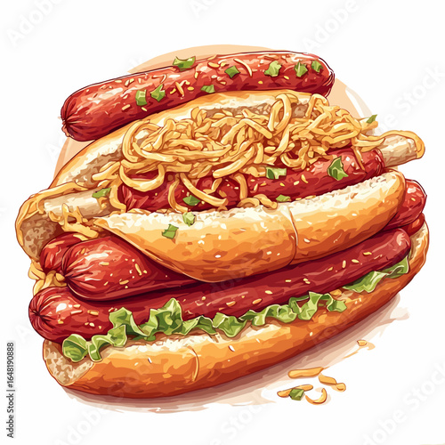 Very Delicious Hotdog design very cool