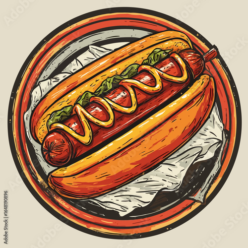 Very Delicious Hotdog design very cool