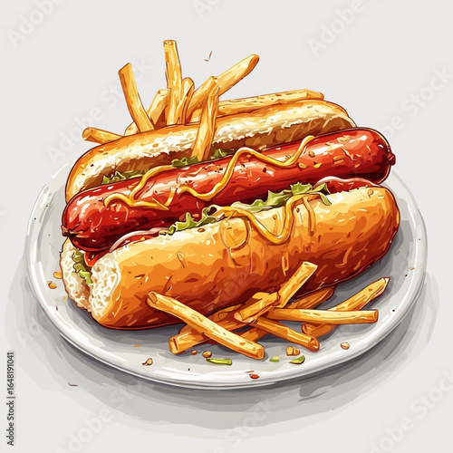 Very Delicious Hotdog design very cool
