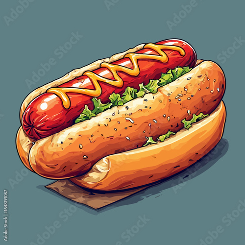 Very Delicious Hotdog design very cool