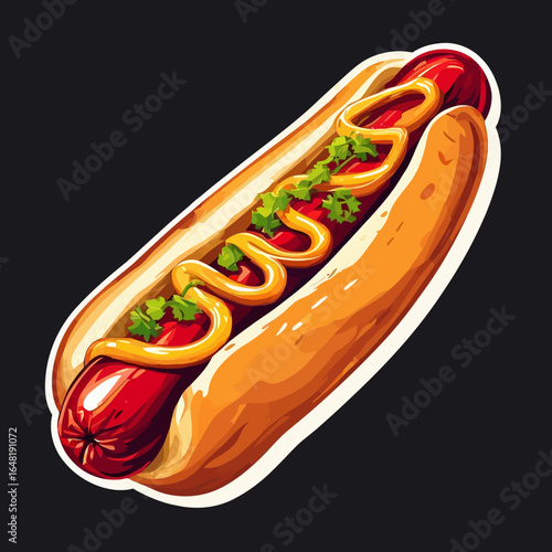 Very Delicious Hotdog design very cool