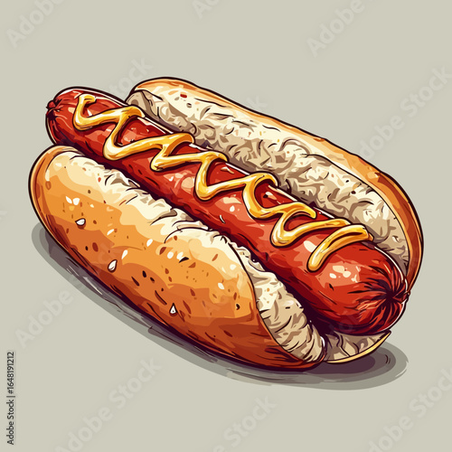 Very Delicious Hotdog design very cool
