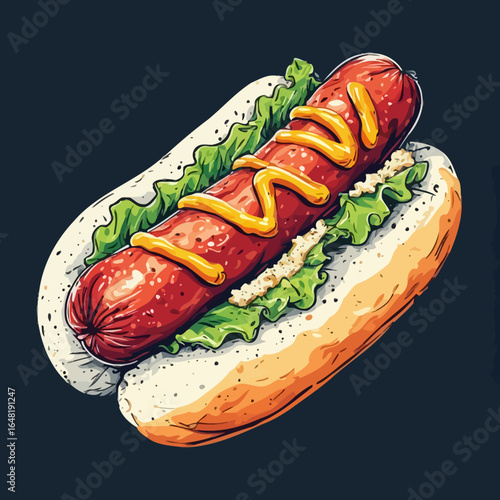 Very Delicious Hotdog design very cool