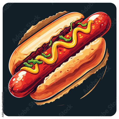 Very Delicious Hotdog design very cool