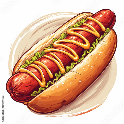 Very Delicious Hotdog design very cool