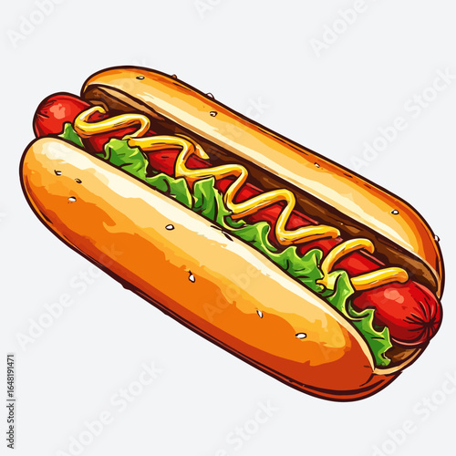 Very Delicious Hotdog design very cool