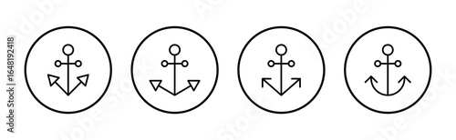 Anchor icon vector. Anchor sign and symbol. Anchor marine icon.