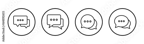 Chat icon vector. speech bubble sign and symbol. comment icon. message