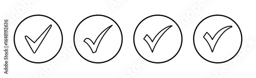 Check mark icon vector. Tick mark sign and symbol