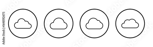 Cloud icon vector. cloud sign and symbol