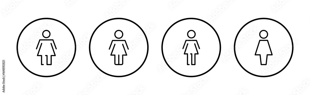 Fototapeta premium Female icon vector. woman sign and symbol