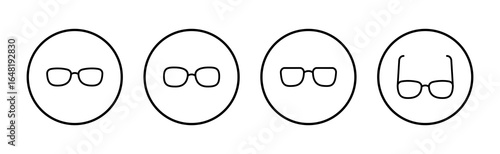 Glasses icon vector. Glasses sign and symbol