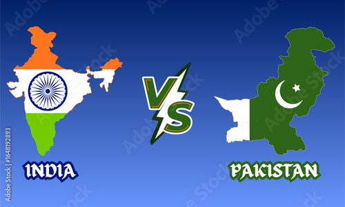 India v/s versus Pakistan cricket match player, batsman, bowler, wicketkeeper, fielder silhouette vector illustration of a cricket match in cricket sport and cricket game vector editable file.