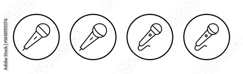 Microphone icon vector. karaoke sign and symbol