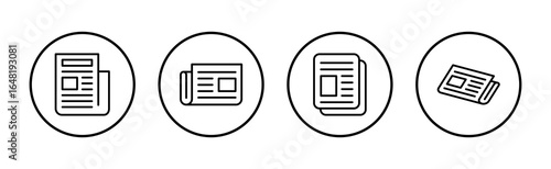 Newspaper icon vector. news paper sign and symbolign