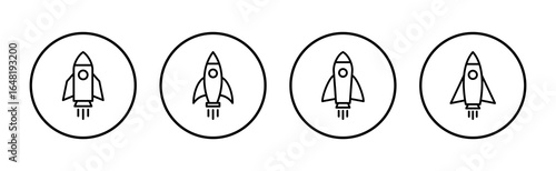 Rocket icon vector. Startup sign and symbol. rocket launcher icon