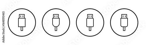 Usb icon vector. Flash disk sign and symbol. flash drive sign.