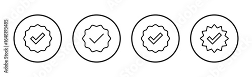 verified icon vector. verification check mark. approved sign and symbol