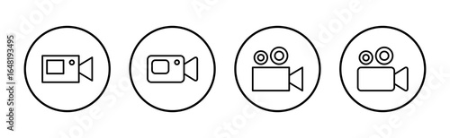 Video icon vector. video camera sign and symbol. movie sign. cinema