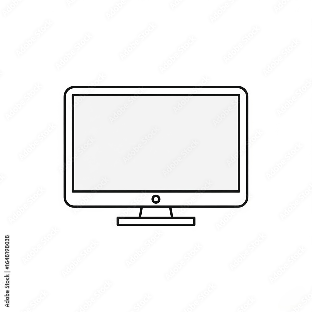 Computer Monitor Icon Vector Computer Monitor Icon Vector