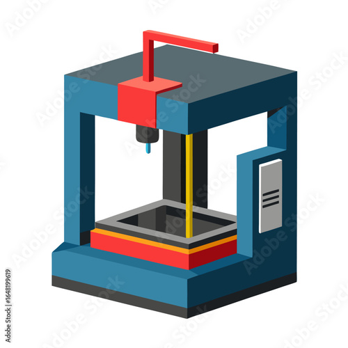illustration of a 3d printer