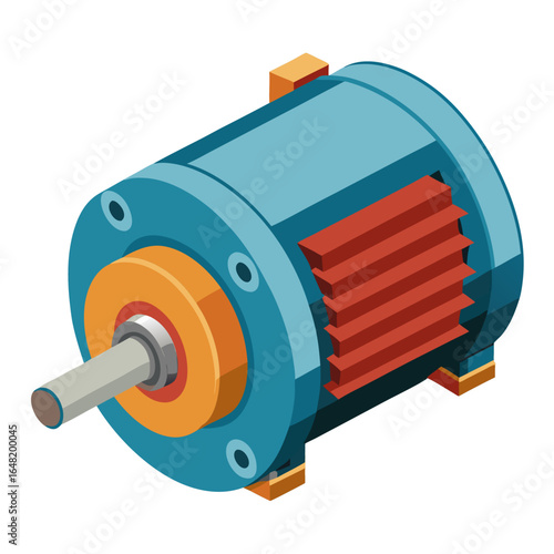 electric motor isolated on white