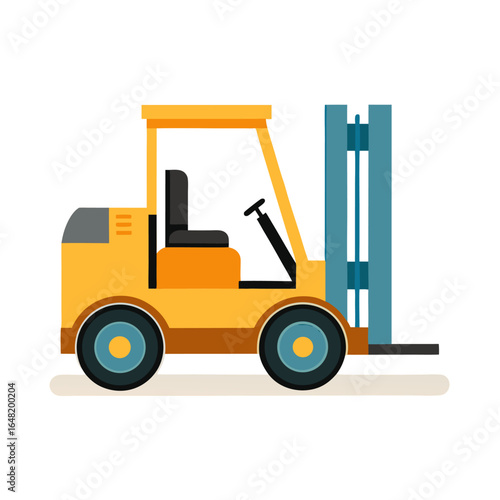 forklift truck isolated on white