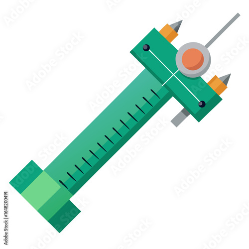 vector illustration of a pencil and ruler