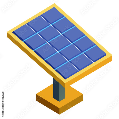 solar panel isolated on white