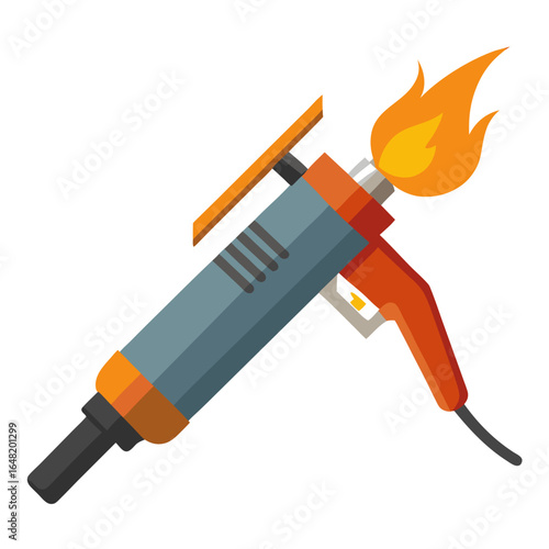 A drawing of a blow dryer with a yellow liquid pouring out of it ai generative