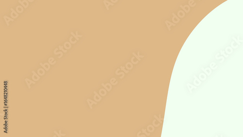 A soft, abstract background with a blend of warm tan and pale mint green colors, featuring a gentle curve creating a subtle visual separation.
