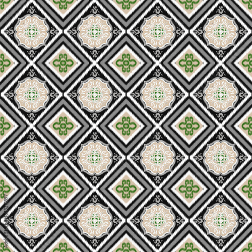 Beautiful seamless gray flowers,