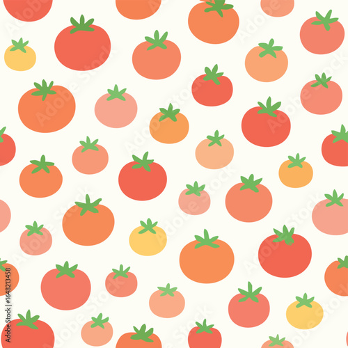 Colorful Tomato Pattern Background Design.