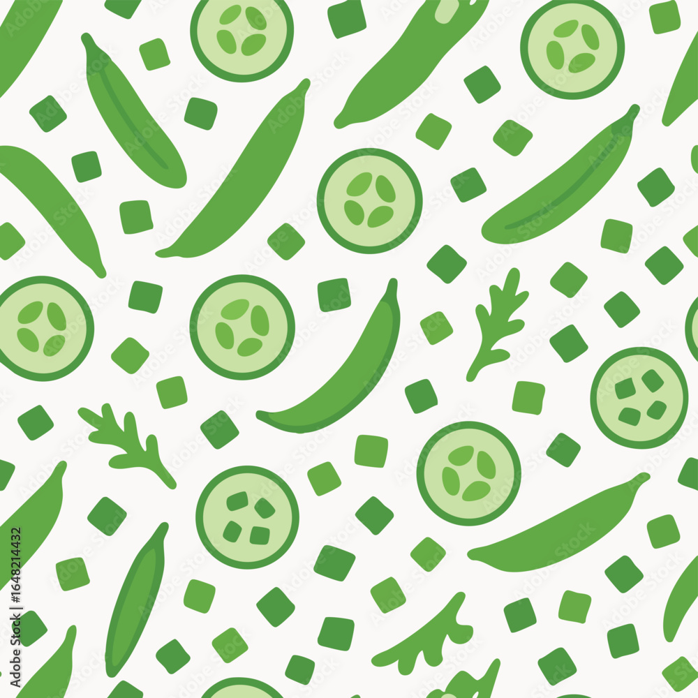 Green beans and cucumber