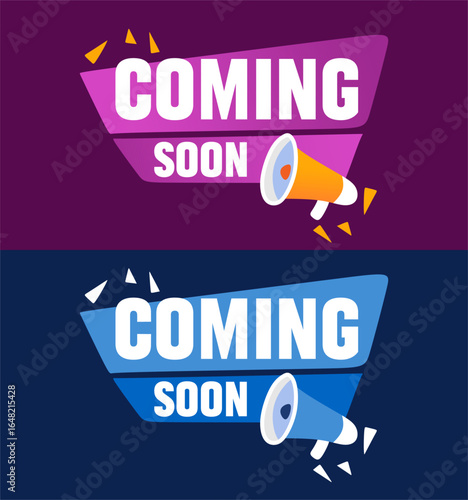 coming soon stay tuned with loudspeaker