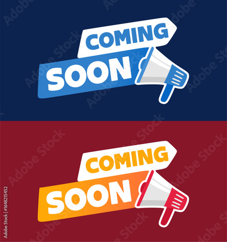 coming soon stay tuned with loudspeaker