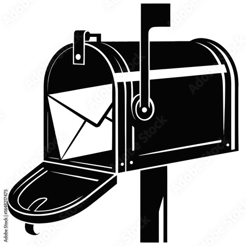 Open mailbox with a letter