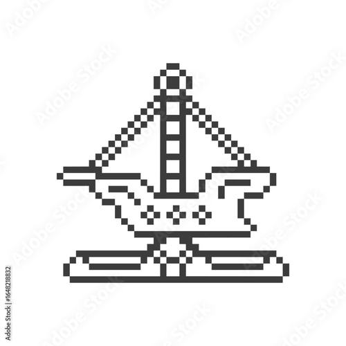 swing boat playground park pixel art