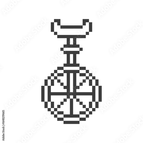 unicycle wheel bike pixel art